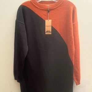 Sugar Hill Color Block Knit Sweater Dress Abstract Classic Old Money Size 6